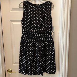 Eliza J Black and White Polka Dot Mini Dress